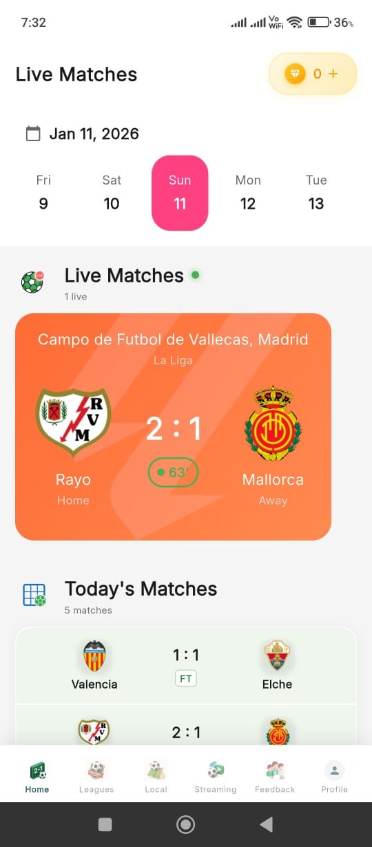 Kickbuzz — Fixture detail and RSVP