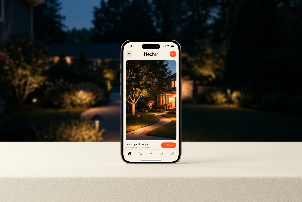 Nechtr — AI landscape-lighting field-design app