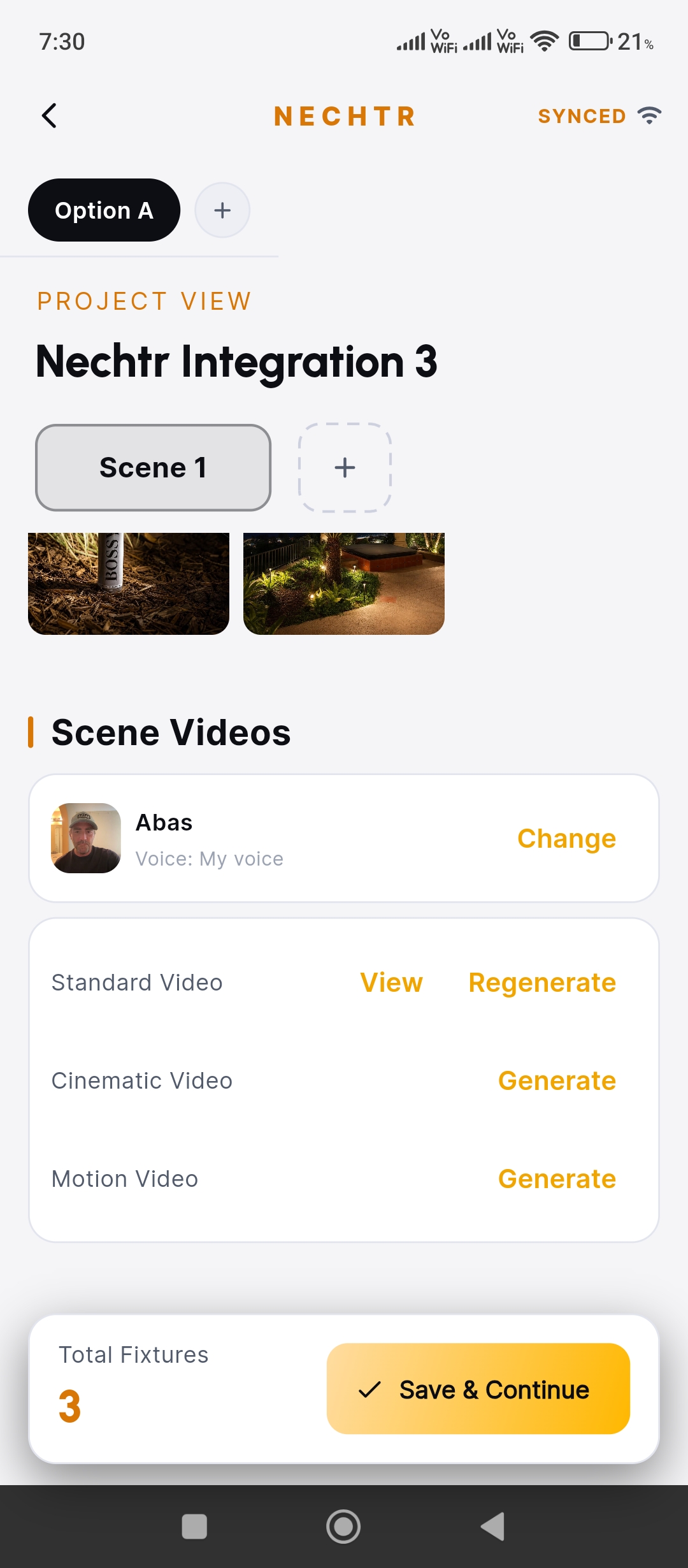 Nechtr — Home screen
